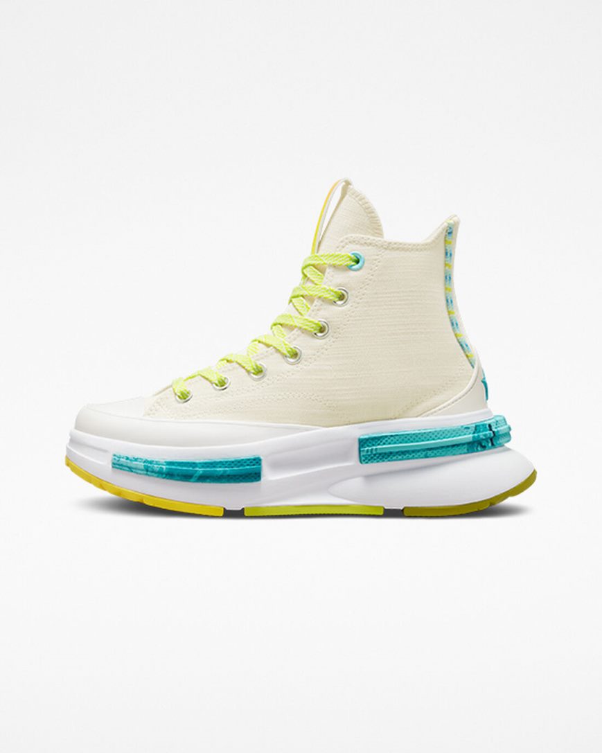 Women's Converse Run Star Legacy CX Mi Gente, Mi Alegria High Top Shoes Beige / Lemon / Light Turquoise | AU 68C04R